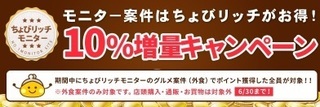 ちょびリッチ モニター 10%アップ 2017年5月.jpg