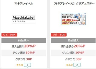 モッピー マキアレイベル 20%還元 2017年11月.jpg